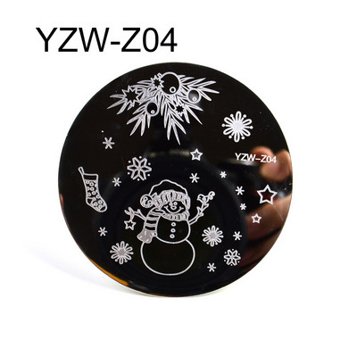 Πρότυπο εκτύπωσης Nail Art Βερνίκι νυχιών Ορθογώνιο Στρογγυλό Εργαλεία Νυχιών Ατσάλινο Πλακάκι Χριστουγεννιάτικο Εκτύπωση Πρότυπο Νυχιών από ανοξείδωτο ατσάλι