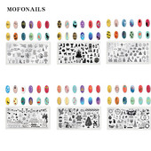 1kom Predložak za žigosanje noktiju Božićna kolekcija šablona Halloween Šablon pečata 6x12cm Pravokutni lak Predlošci za slike Alati