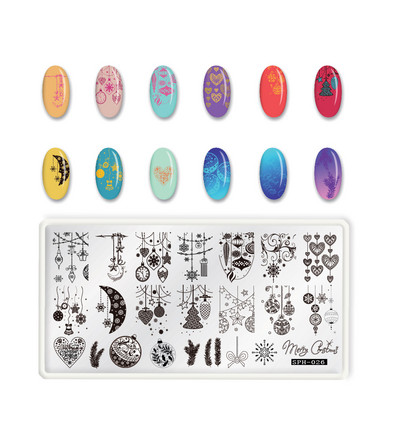 1kom Predložak za žigosanje noktiju Božićna kolekcija šablona Halloween Šablon pečata 6x12cm Pravokutni lak Predlošci za slike Alati