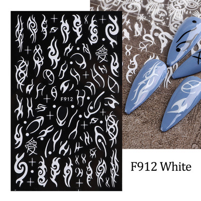 3D purpursarkanas zilas ļaunas acis nagu mākslas uzlīmes Čūska liesma Zvaigznes slīdņi Dekorācija Jauki sienāzis Dzīvnieku gēla lakas uzlīmes FBEB173