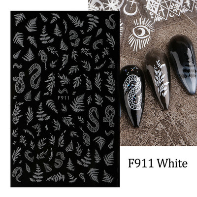 3D purpursarkanas zilas ļaunas acis nagu mākslas uzlīmes Čūska liesma Zvaigznes slīdņi Dekorācija Jauki sienāzis Dzīvnieku gēla lakas uzlīmes FBEB173