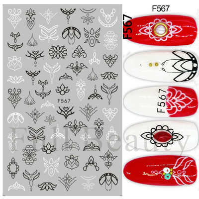 3D mustade lehtedega küünekleebis liblikas lillede küünekaunistused korea prantsuse armsad liuguri tagaliimi kleebised tüdrukutele CHF868