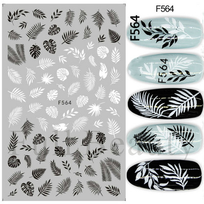 3D mustade lehtedega küünekleebis liblikas lillede küünekaunistused korea prantsuse armsad liuguri tagaliimi kleebised tüdrukutele CHF868