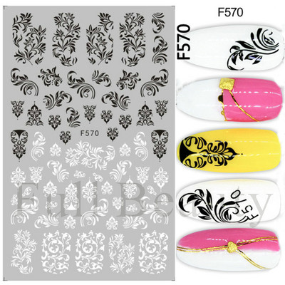 3D mustade lehtedega küünekleebis liblikas lillede küünekaunistused korea prantsuse armsad liuguri tagaliimi kleebised tüdrukutele CHF868