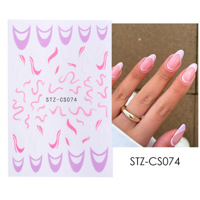 3D mustade lehtedega küünekleebis liblikas lillede küünekaunistused korea prantsuse armsad liuguri tagaliimi kleebised tüdrukutele CHF868