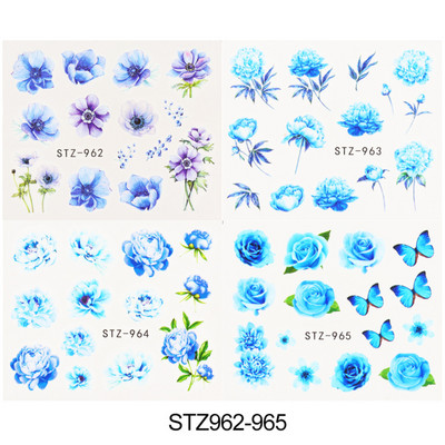 4 tk Sügisene küünte kleebised vahtralehed disain küünte kunst vesi tätoveering kleebised mood maniküür liugurid DIY kaunistus LASTZ856-859