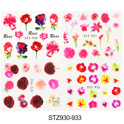 4 tk Sügisene küünte kleebised vahtralehed disain küünte kunst vesi tätoveering kleebised mood maniküür liugurid DIY kaunistus LASTZ856-859