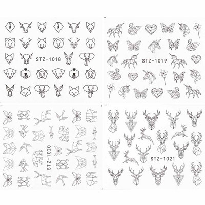 4 tk Sügisene küünte kleebised vahtralehed disain küünte kunst vesi tätoveering kleebised mood maniküür liugurid DIY kaunistus LASTZ856-859