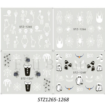 4 tk Sügisene küünte kleebised vahtralehed disain küünte kunst vesi tätoveering kleebised mood maniküür liugurid DIY kaunistus LASTZ856-859