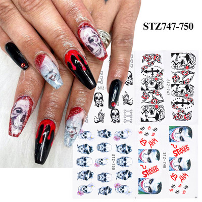 4 tk Sügisene küünte kleebised vahtralehed disain küünte kunst vesi tätoveering kleebised mood maniküür liugurid DIY kaunistus LASTZ856-859