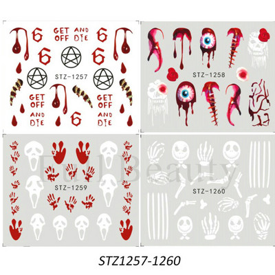 4 tk Sügisene küünte kleebised vahtralehed disain küünte kunst vesi tätoveering kleebised mood maniküür liugurid DIY kaunistus LASTZ856-859