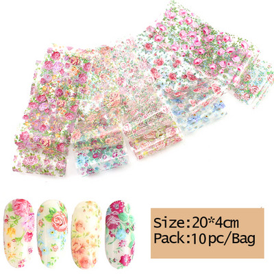 Sädelevad küünekleebised 4*20 cm küünte ülekandmise kleebised Laser Rose Gold šampanja küünte kunsti tätoveeringud