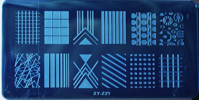 1 KOM XYZ pravokutnik od nehrđajućeg čelika Nail Art Image Stamp Ploče za utiskivanje Šablone za manikuru Hot-prodajni alati za nokte XYZ345