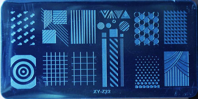 1 KOM XYZ pravokutnik od nehrđajućeg čelika Nail Art Image Stamp Ploče za utiskivanje Šablone za manikuru Hot-prodajni alati za nokte XYZ345