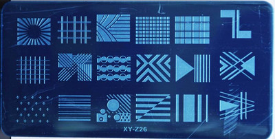 1 KOM XYZ pravokutnik od nehrđajućeg čelika Nail Art Image Stamp Ploče za utiskivanje Šablone za manikuru Hot-prodajni alati za nokte XYZ345