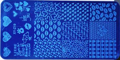 1 KOM XYZ pravokutnik od nehrđajućeg čelika Nail Art Image Stamp Ploče za utiskivanje Šablone za manikuru Hot-prodajni alati za nokte XYZ345