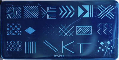 1 KOM XYZ pravokutnik od nehrđajućeg čelika Nail Art Image Stamp Ploče za utiskivanje Šablone za manikuru Hot-prodajni alati za nokte XYZ345