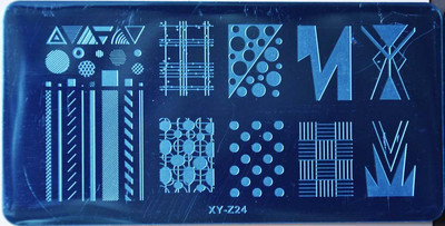 1 KOM XYZ pravokutnik od nehrđajućeg čelika Nail Art Image Stamp Ploče za utiskivanje Šablone za manikuru Hot-prodajni alati za nokte XYZ345