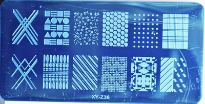 1 KOM XYZ pravokutnik od nehrđajućeg čelika Nail Art Image Stamp Ploče za utiskivanje Šablone za manikuru Hot-prodajni alati za nokte XYZ345