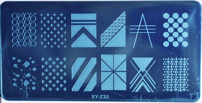 1 KOM XYZ pravokutnik od nehrđajućeg čelika Nail Art Image Stamp Ploče za utiskivanje Šablone za manikuru Hot-prodajni alati za nokte XYZ345