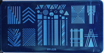 1 KOM XYZ pravokutnik od nehrđajućeg čelika Nail Art Image Stamp Ploče za utiskivanje Šablone za manikuru Hot-prodajni alati za nokte XYZ345