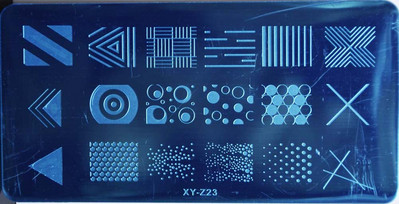 1 KOM XYZ pravokutnik od nehrđajućeg čelika Nail Art Image Stamp Ploče za utiskivanje Šablone za manikuru Hot-prodajni alati za nokte XYZ345