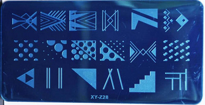 1 KOM XYZ pravokutnik od nehrđajućeg čelika Nail Art Image Stamp Ploče za utiskivanje Šablone za manikuru Hot-prodajni alati za nokte XYZ345