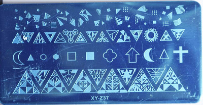 1 KOM XYZ pravokutnik od nehrđajućeg čelika Nail Art Image Stamp Ploče za utiskivanje Šablone za manikuru Hot-prodajni alati za nokte XYZ345