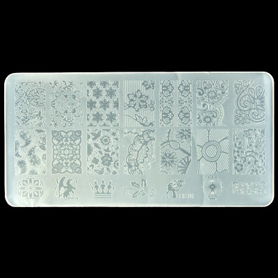 1 KOM XYZ pravokutnik od nehrđajućeg čelika Nail Art Image Stamp Ploče za utiskivanje Šablone za manikuru Hot-prodajni alati za nokte XYZ345