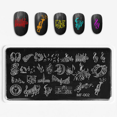 1Pcs 6*12cm Nail Art Ploča za žigosanje Cvijet/Životinja/Pruga Predložak Šablona Backplane DIY Alat za ispis pečata od nehrđajućeg čelika za nokte