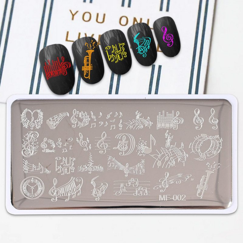 1Pcs 6*12cm Nail Art Ploča za žigosanje Cvijet/Životinja/Pruga Predložak Šablona Backplane DIY Alat za ispis pečata od nehrđajućeg čelika za nokte