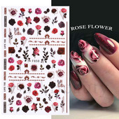 1 TK roosiküüne kleebis Sinine liblikas 3D lilled liugur Pulmad küünekunsti kaunistused fooliumist maniküüri tarvikud LAF858