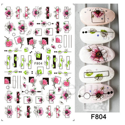 1 TK roosiküüne kleebis Sinine liblikas 3D lilled liugur Pulmad küünekunsti kaunistused fooliumist maniküüri tarvikud LAF858