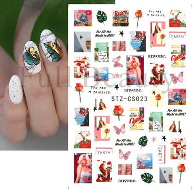 1 TK roosiküüne kleebis Sinine liblikas 3D lilled liugur Pulmad küünekunsti kaunistused fooliumist maniküüri tarvikud LAF858