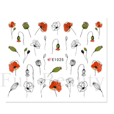 1 TK roosiküüne kleebis Sinine liblikas 3D lilled liugur Pulmad küünekunsti kaunistused fooliumist maniküüri tarvikud LAF858