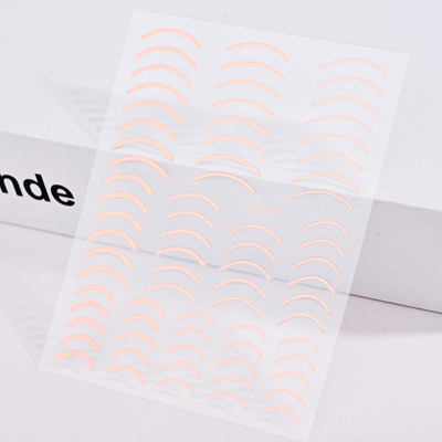 Küünte kleebised küünekunsti jaoks, kuldjoonelised küünekleebised 3D metallik laserjoon Kuld/hõbedane kleeplindiga küünte kleebised