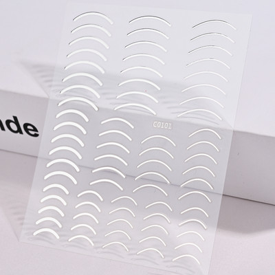 Küünte kleebised küünekunsti jaoks, kuldjoonelised küünekleebised 3D metallik laserjoon Kuld/hõbedane kleeplindiga küünte kleebised