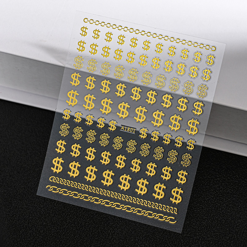 Küünte kleebised küünekunsti jaoks, kuldjoonelised küünekleebised 3D metallik laserjoon Kuld/hõbedane kleeplindiga küünte kleebised