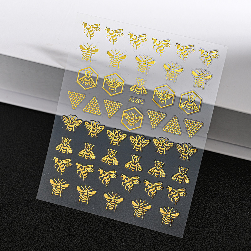 Küünte kleebised küünekunsti jaoks, kuldjoonelised küünekleebised 3D metallik laserjoon Kuld/hõbedane kleeplindiga küünte kleebised