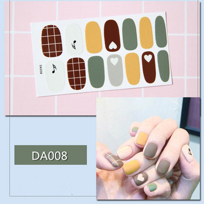 1lap Divat Vegyes minták Körömmatrica Koreai stílusok Ujjhegyek Női Vízálló körömdíszítő pakolások Matricák Manikűr dekorációk