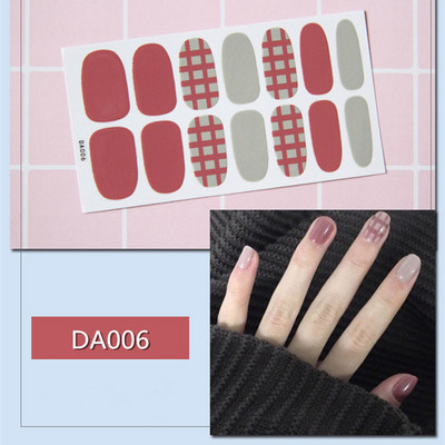 1lap Divat Vegyes minták Körömmatrica Koreai stílusok Ujjhegyek Női Vízálló körömdíszítő pakolások Matricák Manikűr dekorációk