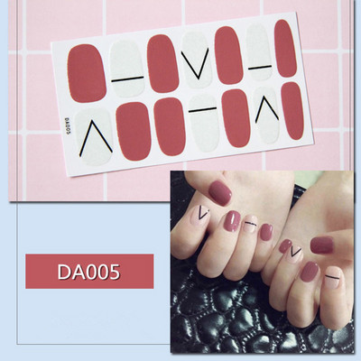 1lap Divat Vegyes minták Körömmatrica Koreai stílusok Ujjhegyek Női Vízálló körömdíszítő pakolások Matricák Manikűr dekorációk