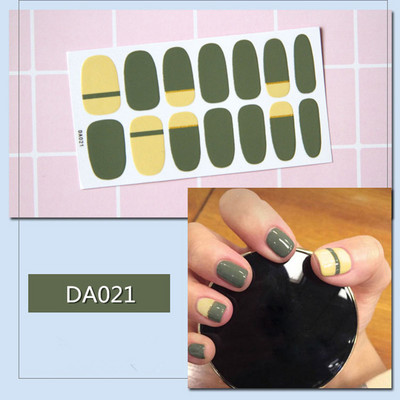 1lap Divat Vegyes minták Körömmatrica Koreai stílusok Ujjhegyek Női Vízálló körömdíszítő pakolások Matricák Manikűr dekorációk