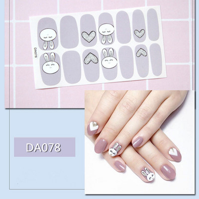 1lap Divat Vegyes minták Körömmatrica Koreai stílusok Ujjhegyek Női Vízálló körömdíszítő pakolások Matricák Manikűr dekorációk