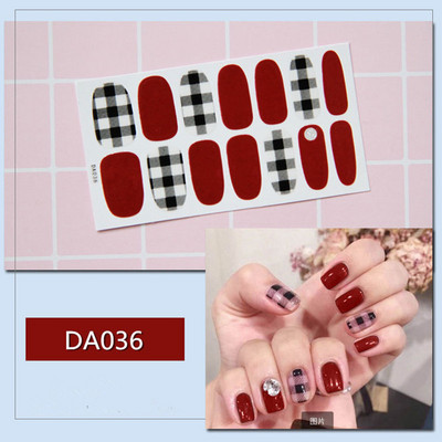 1lap Divat Vegyes minták Körömmatrica Koreai stílusok Ujjhegyek Női Vízálló körömdíszítő pakolások Matricák Manikűr dekorációk