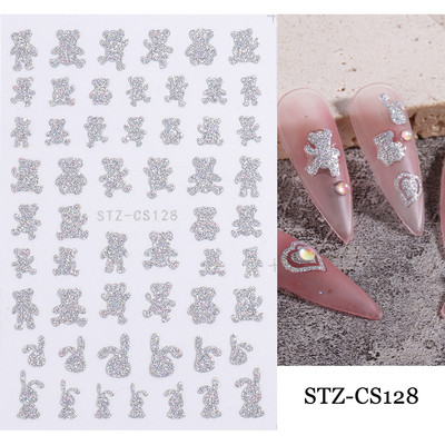 3D-südame küünekleebised Neoonribad teip geomeetriline joon liugurid küünte kaunistamise trend 2022 laine keerised maniküüri kleebis GLYB030