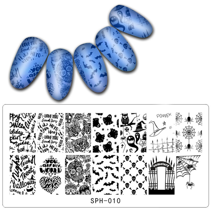 1 db 12*6 cm-es karácsonyi téglalap körömbélyegzősablon körömdíszítő bélyegzőlemez ünnepi mintás tányér