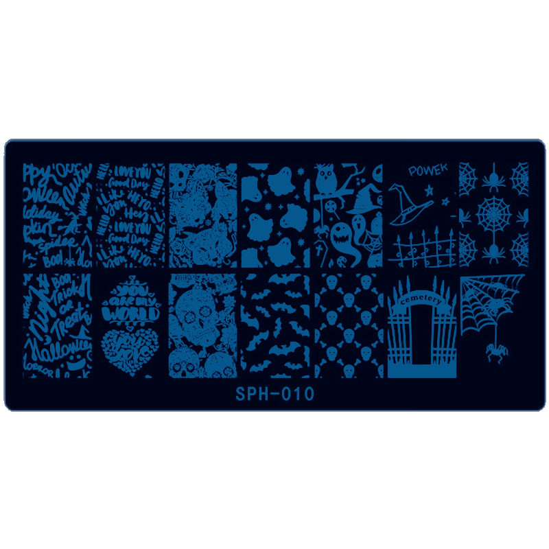 1 db 12*6 cm-es karácsonyi téglalap körömbélyegzősablon körömdíszítő bélyegzőlemez ünnepi mintás tányér