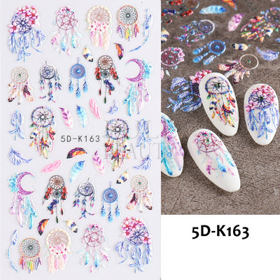 5D Zeko Naljepnice za nokte Vrpce slatke jagode Reljefni klizači za nokte Slatki crtani zečevi Naljepnice Manikura GLJI-5D16