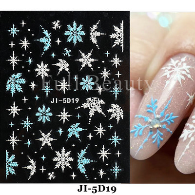 5D Zeko Naljepnice za nokte Vrpce slatke jagode Reljefni klizači za nokte Slatki crtani zečevi Naljepnice Manikura GLJI-5D16